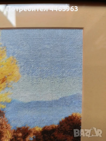 гоблен ,, Слънчева есен",  22/17 см, снимка 7 - Гоблени - 51230477