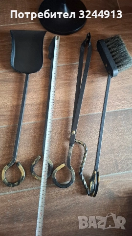 Красив комплект за камина от ковано желязо пет части , снимка 9 - Други стоки за дома - 53618576