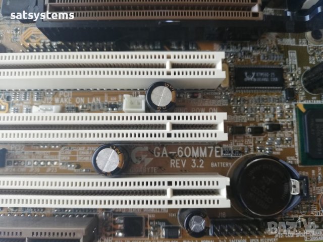 Дънна платка Gigabyte GA-60MM7E Socket 370 CPU+FAN, снимка 4 - Дънни платки - 42376907