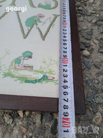 гоблен с азбуката на латиница, снимка 10 - Гоблени - 47720346