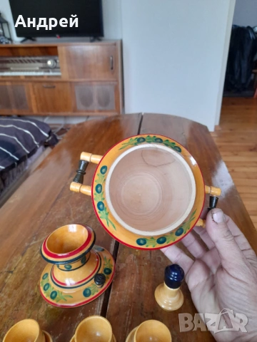 Стар дървен самовар,хохлома, снимка 6 - Други ценни предмети - 53525475