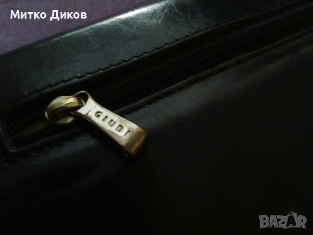 Чанта за ръка борсета с много прегради маркова италианска на Giudi естествена кожа 250х185мм, снимка 8 - Чанти - 51721659