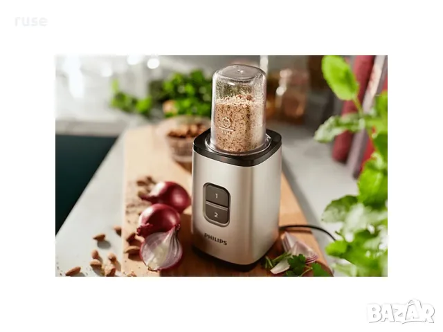 НОВИ! Блендер Philips с чаша и приставка чопър, снимка 5 - Блендери - 54676864