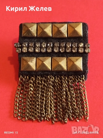 Старинна етнографски стил месингова брошка украшение за носия колекция 29213