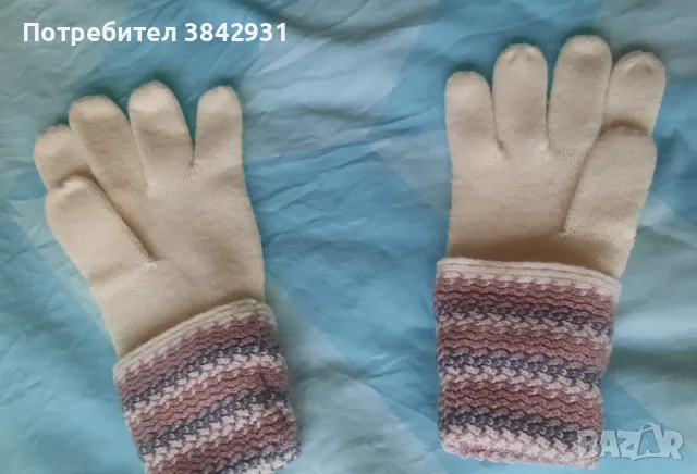 Зимни, дамски, плетени ръкавици, снимка 1