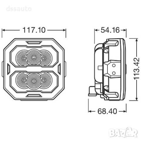 LED фар OSRAM LEDPWL 116-SP 12/24V 1500lm 6000K, снимка 2 - Аксесоари и консумативи - 52446053