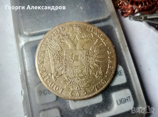 Стар ПОЗЛАТЕН ПЕНДАР ИМПЕРАТОР ФРАНЦ ЙОСИФ I АВСТРО-УНГАРИЯ 4 ДУКАТА 1915г. За НАКИТ / КОЛЕКЦИЯ..., снимка 2 - Антикварни и старинни предмети - 55851384