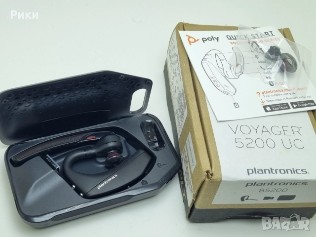 Хендсфри handsfree Bluetooth Plantronics, Voyager 5200 4 микрофона, Caller ID, Батерия 7ч.