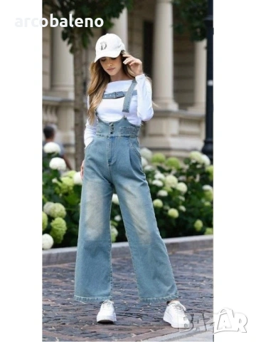 Дамски дънков гащеризон, 2цвята , снимка 2 - Гащеризони - 53301047