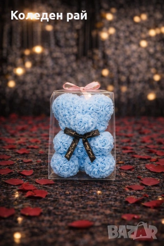 Луксозно синьо или розово мече от вечни рози, снимка 2 - Декорация за дома - 53205481