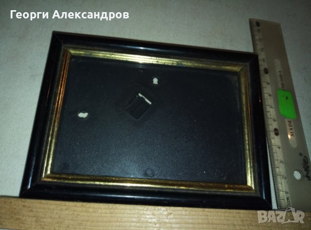 СТАРА РАМКА за СНИМКИ БАКЕЛИТ и СТЪКЛО, снимка 3 - Декорация за дома - 42209097