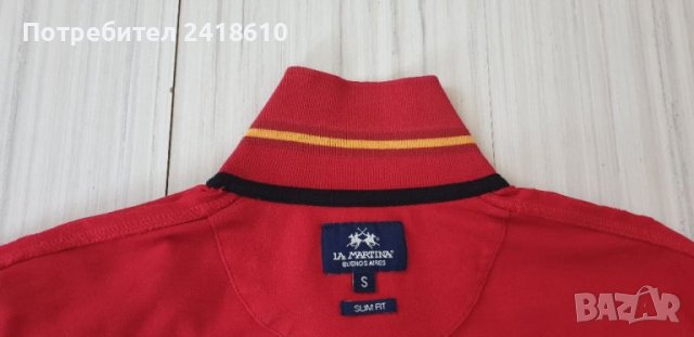 La Martina IBIZA Pique Cotton Slim Fit Mens Size S ОРИГИНАЛНА Тениска!, снимка 4 - Тениски - 41729317