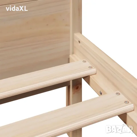 vidaXL Рамка за легло без матрак, 140x190 см, масивна чамова дървесина, снимка 7 - Спални и легла - 56148270
