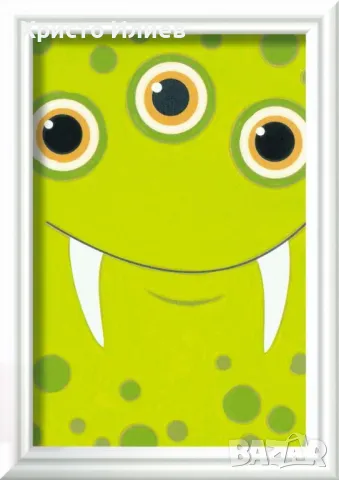 Комплект за рисуване по номера Ravensburger CreArt Зелено Чудовище, снимка 2 - Други - 49402166