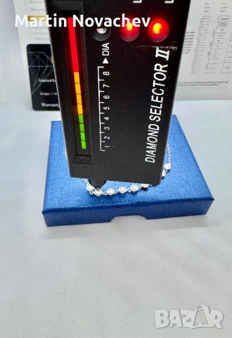 Сребърна гривна с мойсанит (Диамант) 0.9 карата, снимка 11 - Гривни - 53664048