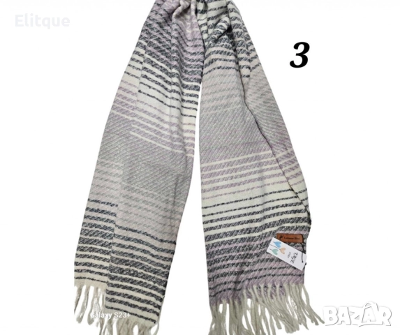 Дамски всекидневен шал с ресни, в абстрактни различни десени, снимка 7 - Шалове - 52843102