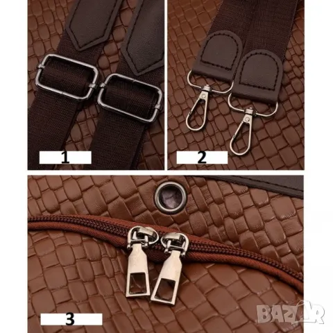 Дамска чанта-раница Vila Brown, снимка 5 - Раници - 47923269