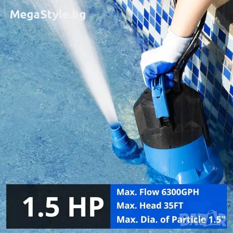 Потопяема водна помпа FOTING 900W, 26100 л/ч, снимка 3 - Водни помпи - 55796631