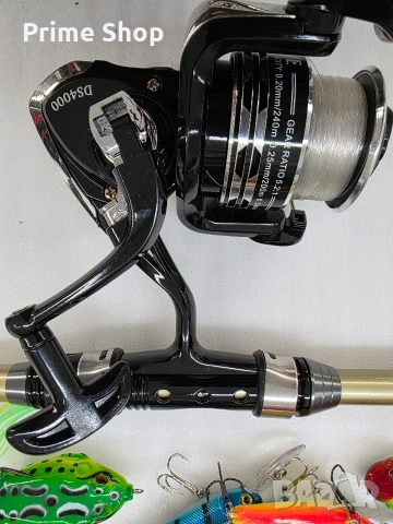 Телескопична спининг въдица 180см с макара, аксесоари и чанта , снимка 9 - Въдици - 53753301