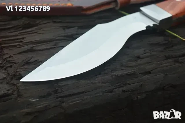Ръчно направен нож - кукри 140х270,D2,кожа, снимка 4 - Ножове - 50718968