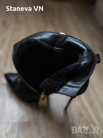 Боти PIER LUCCI, естествен лак, отлично състояние, р-р 38, снимка 3 - Дамски боти - 52788317