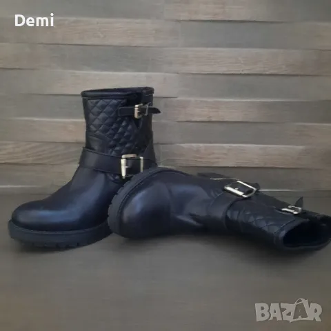 Дамски черни боти естествена кожа , снимка 6 - Дамски боти - 48740380