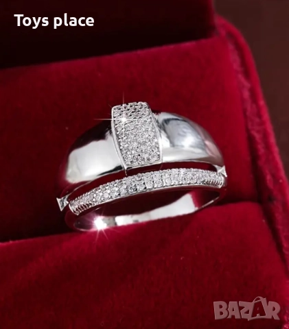 Нов Красив двоен пръстен 