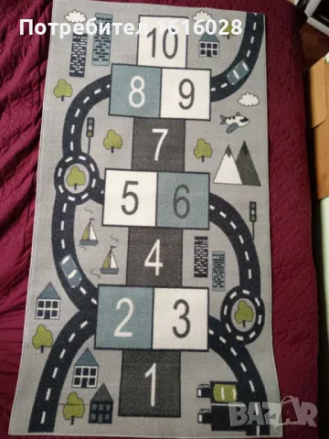 Детски образователен килим с улици,цифри,картинки и фигури на Paco Home., снимка 18 - Други - 49730103