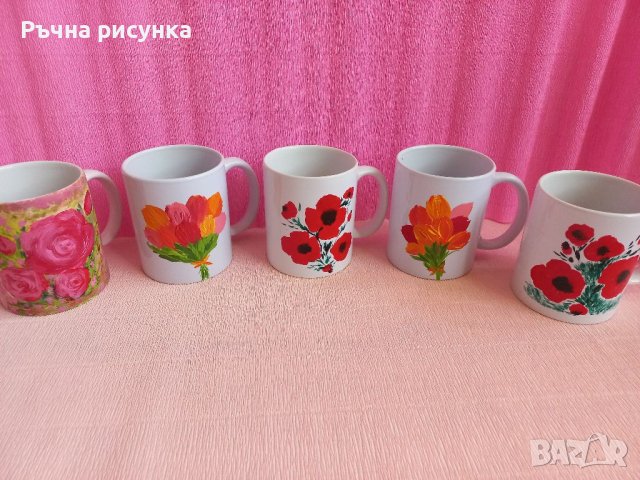 Ръчно рисувани чаши , снимка 1
