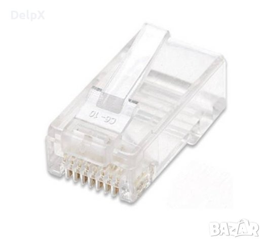 Букса за кабел, PVC, RJ45, 8pin(м), CAT6, снимка 1