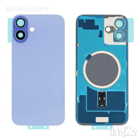 Капак батерия / Задно стъкло Оборудван за iPhone 16 6.1 / Син / Баркод : 483887