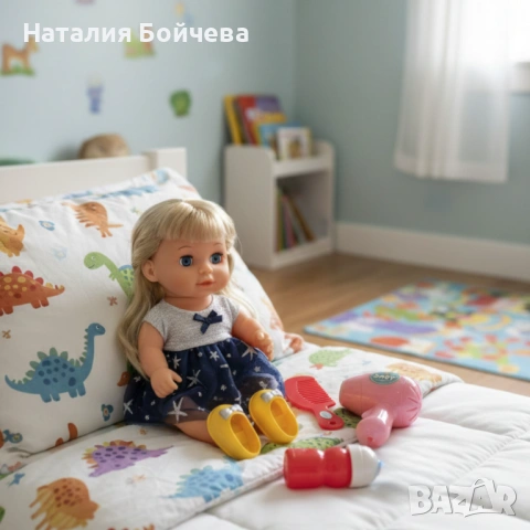 Кукла с мигащи очи, аксесоари и звуци – Идеален подарък за малки принцеси, снимка 3 - Кукли - 53379090