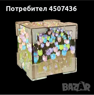 Ръчно изработена LED нощна лампа с изкуствени цветя 21 бр. - ЛАЛЕТА, Направи си сам , снимка 3 - Настолни лампи - 50813524