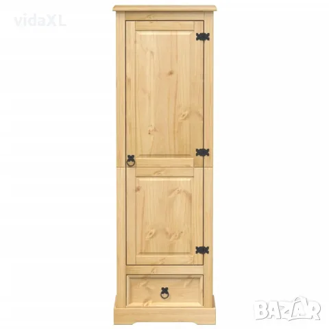 vidaXL Гардероб "Corona" 55x38x170 см бор масив, снимка 4 - Гардероби - 56147451