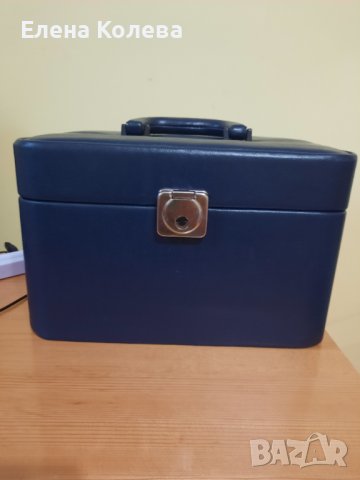 Кожен син куфар, снимка 1 - Чанти - 41827920