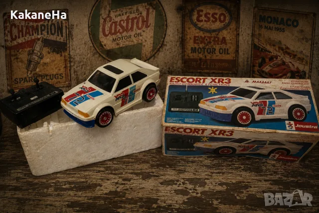 Joustra Ford Escort XR3 детска радио-управляема спортна кола на батерии с кутия, снимка 5 - Електрически играчки - 55901765