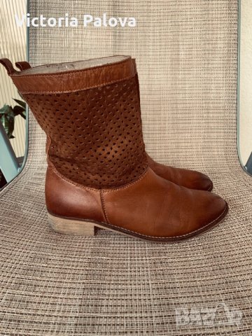 Португалски летни ботуши BUFFALO LONDON,естествена кожа, снимка 3 - Дамски ботуши - 34202219