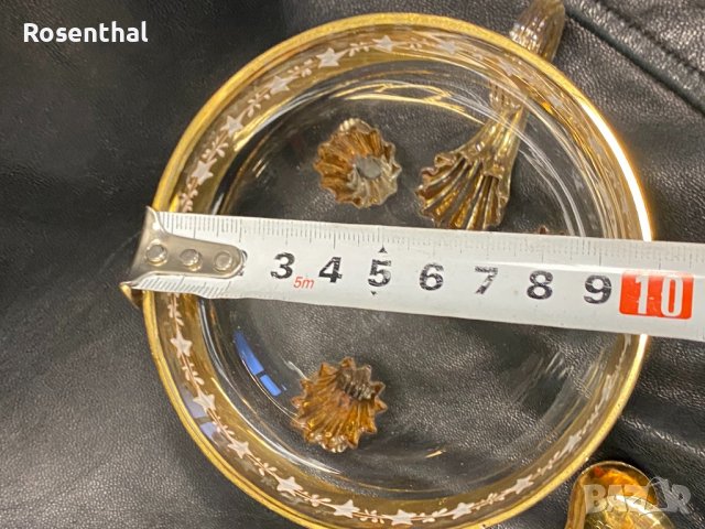 Кристална купичка, ръчна дизайнерска изработка с богата позлата, снимка 7 - Декорация за дома - 39523686