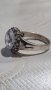 Сребърен пръстен 925 проба с бял камък , снимка 3