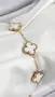 Златен комплект Van cleef бял седеф, снимка 5