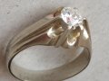 Златен 18к пръстен с Брилянт 0.65 карата/бяло злато диамант/, снимка 2