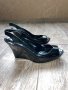 Нови черни летни силиконови обувки сандали на платформа италиянски Kartell, снимка 1 - Сандали - 40535344