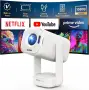 Преносим смарт проектор Aurzen D1 Air, Native 1080P, Dolby Audio, Двубандов Wi-Fi, USB-C захранване, снимка 1