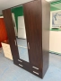 241233  трикрилен MDF МДФ гардероб с огледало 185/120см цена 220 лв или 112.18 евро -185см висок, 12, снимка 2