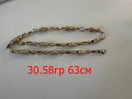 30.58гр 63см мъжки златен ланец версаче / златно колие / синджир / ланец / злато / златен / GOLD 585, снимка 1