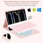 Калъф с клавиатура BQSS за iPad Pro 13 инча M4 2024 A3007 A2925 A2926, 7 цвята подсветка, снимка 5