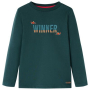 Детска тениска с дълъг ръкав, тъмнозелена, 140（SKU:12903, снимка 1 - Детски тениски и потници - 44776281