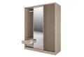 Гардероб с плъз.врати, огледало и вътрешни чекмеджета Сити 1006 дъб или комбинация мока/ лате, снимка 12