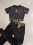 Дамски комплект клин и тениска за йога, фитнес,разходка Versace, снимка 1