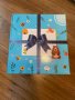Дървен куб за сортиране и подреждане, образователна играчка  за малки деца 1+ години, синьо, снимка 8